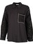 Vedi-bb Oversize Dantel Detaylı Uzun Kol Kadın Gömlek - Minimalist Stil 2