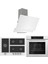 Flowart Bl Modüler Seriisi 3'lü Beyaz Ankastre Set ( QBL62CB-BL136-D064 ) 1