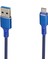 WK-22023 USB To Mıcro USB Örgülü Lacivert Şarj Kablosu (No:14) (4172) 1