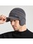 Erkek Örme Beyzbol Şapkası Kış Kulaklığı Yalıtım Sıcak Kürk Astarlı Skullies Beanies Ingiliz Tarzı Binme Yün Şapka Kazık Bonnet (Yurt Dışından) 4