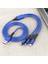 3ın1 Mavi 1.2 Metre (Mıcro USB - Lıghtnıng - Type C) Telefon Şarj Kablosu (4172) 3
