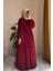 Asya Robalı Elbise - Bordo 3