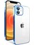 Apple iPhone 12 Uyumlu Kamera Korumalı Renkli Çerçeveli Zore Garaj Kapak-Saks MAVI-8680436638385-TA83243-T 1