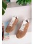 Lizbon Model Hakiki Deri Toprak Süet Bağcıklı Günlük Kadın Sneakers 1