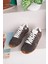 Lizbon Model Hakiki Deri Gri Süet Bağcıklı Günlük Kadın Sneakers 1