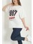 Bisiklet Yaka 1997 Baskılı Oversize Kalın Dokulu Pamuklu T-Shirt 2