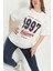 Bisiklet Yaka 1997 Baskılı Oversize Kalın Dokulu Pamuklu T-Shirt 4