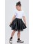 Deri Kız Çocuk Etek M00725 Siyah 1