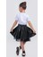 Deri Kız Çocuk Etek M00725 Siyah 3