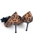 Leopar Desenli Kurdele Tokalı Topuklu Kadın Stiletto - Feline Grace 4