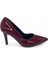 Rugan Kadın Bordo Stiletto - Crimson Luxe 1