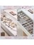 4 Parça Lüks Takı Aksesuar Düzenleyici Kadife Kutu Çok Amaçlı Çekmece Içi Organizer 21 cm x 12 cm 3