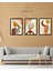 Ahşap Çerçeveli 3 Lü Soyut Tablo Home Ev Dekor 15x21 1
