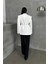 Kadın Oversize Blazer Ceket Kuşaklı Omuz Detaylı 5