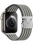 Apple Watch 10 46MM Naylon Kumaş Dokulu Hasır Örgülü Metal Tokalı Kordon 1
