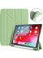 Apple iPad (A16) 11. Nesil 2025 11 Inç Kılıf Kalem Bölmeli Trifolding Standlı Uyku Modlu Silikon Kapak 3