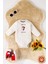 Unisex Bebek %100 Organik Pamuklu Aylık Baskılı 0-1 Yaş Uzun Kollu 12LI Bebek Body Zıbın Hediye Seti 3