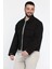 Erkek Ön Fermuarlı Oversize Ceket 2