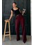 Bordo Çift Pileli Kemerli Pantolon MG2330 1