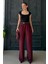 Bordo Çift Pileli Kemerli Pantolon MG2330 4
