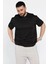 Erkek Bisiklet Yaka Dikiş Detaylı Likralı Tişört P-00015039 2