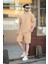 Bej Basic Erkek Şort T-Shirt Takımı E7309 2