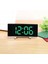 Oval Dijital Masa Saati Alarm Termometre LED Ekranlı Erteleme Fonksiyonlu Sıcaklık Gösterge USB Saat 2