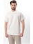 Ekru Bisiklet Yaka Çoban Dikişli Overfit Erkek T-Shirt E7103 2