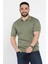 Erkek Polo Yaka Kendinden Çizgi Desenli Triko Tişört P-00015202 1