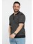 Erkek Polo Yaka Çizgi Desenli Yarım Fermuarlı Triko Tişört P-00015209 1