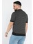Erkek Polo Yaka Çizgi Desenli Yarım Fermuarlı Triko Tişört P-00015209 3