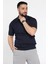 Erkek Polo Yaka Kendinden Çizgi Desenli Triko Tişört P-00015202 1