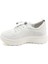 Kadın Beyaz Lastik Bağcıklı Comfort Hakiki Deri Sneaker 3