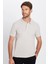 Erkek 5'li Paket Siyah-K.gri-Beyaz-Gri-Ekru Slim Fit Dar Kesim Pamuklu Düz Pike Polo Yaka Tişört 5