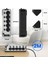 Bağımsız Anahtarlı 5'li Işıklı Akım Korumalı Çoklu Priz 4000W, 2x USB - 2x Type-C Giriş, Metal Ön Panel Uzatma Kablosu Köşe Beşli Priz, Topraklı, 2 Metre Kablo 2