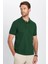 Erkek 5'li Paket Haki-Su Yeşili-Koyu Yeşil-Yeşil-Çağla Slim Fit Pamuklu Düz Pike Polo Yaka Tişört 2
