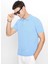 Erkek 5'li Paket Mavi Tonları Slim Fit Dar Kesim Pamuklu Düz Pike Polo Yaka Tişört 3