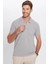 Erkek 5'li Paket Lacivert-Taş-Kahverengi-Gri-Haki Slim Fit Pamuklu Düz Pike Polo Yaka Tişört 5