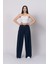 Trend Model Pile Detay Yüksek Bel Cepli Bol Paça Pantolon 30221 1