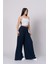 Trend Model Pile Detay Yüksek Bel Cepli Bol Paça Pantolon 30221 2