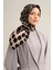 Geometrik Desenli Saf İpek Twill Eşarp 9354 86 3