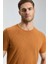 Bisiklet Yaka Saf Pamuk Turuncu T-Shirt 2