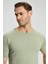 Bisiklet Yaka Yeşil Giza Pamuk Triko T-Shirt 3