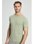 Bisiklet Yaka Yeşil Giza Pamuk Triko T-Shirt 4
