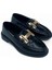Rugan Gold Tokalı Siyah Kadın Günlük Loafer - Heritage Luxe 2