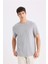 New Regular Fit Bisiklet Yaka Kısa Kollu Tişört Navy 1