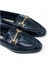 Siyah Deri Gold Tokalı Kadın Loafer - Beny Chic 4