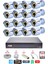 16 Lı Gece Renkli Görüş Güvenlik Kamerası Full Hd-Su Geçirmez Güvenlik Kamerası Seti 500GB 1