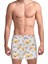 Poplin Erkek Boxer Açık Sarı Çiçek Desenli 1