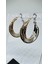 Stainless Steel Gold&silver 3'lü Sarmal Halka Küpe 3